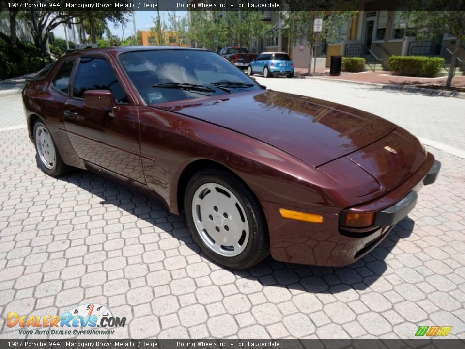 1987 Porsche 944 Mahogany Brown Metallic / Beige Photo #8