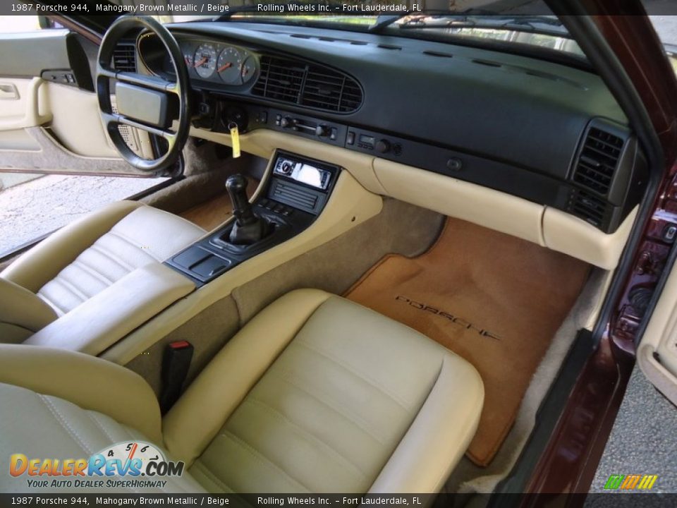 1987 Porsche 944 Mahogany Brown Metallic / Beige Photo #9