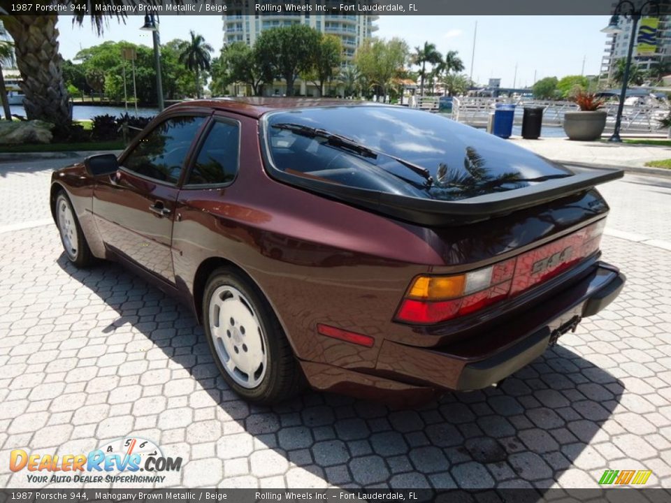 1987 Porsche 944 Mahogany Brown Metallic / Beige Photo #10