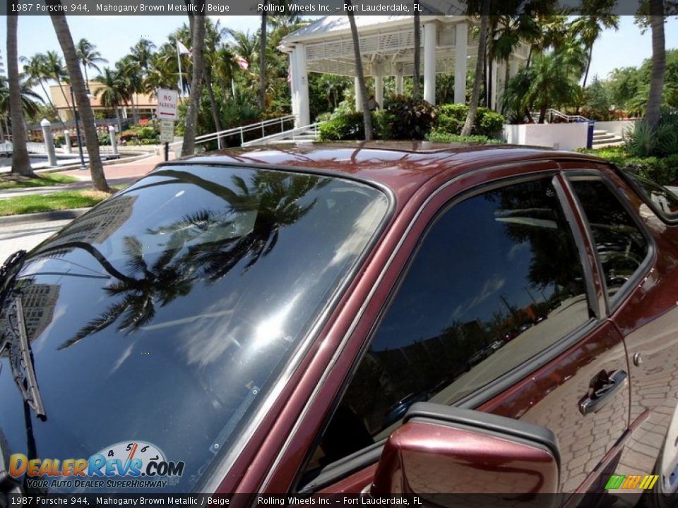 1987 Porsche 944 Mahogany Brown Metallic / Beige Photo #11
