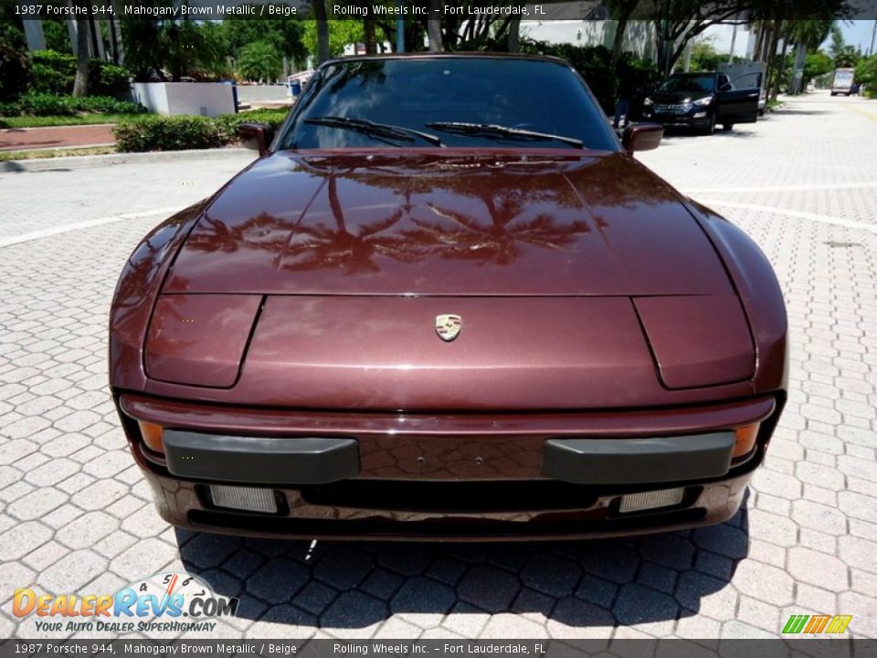 1987 Porsche 944 Mahogany Brown Metallic / Beige Photo #13