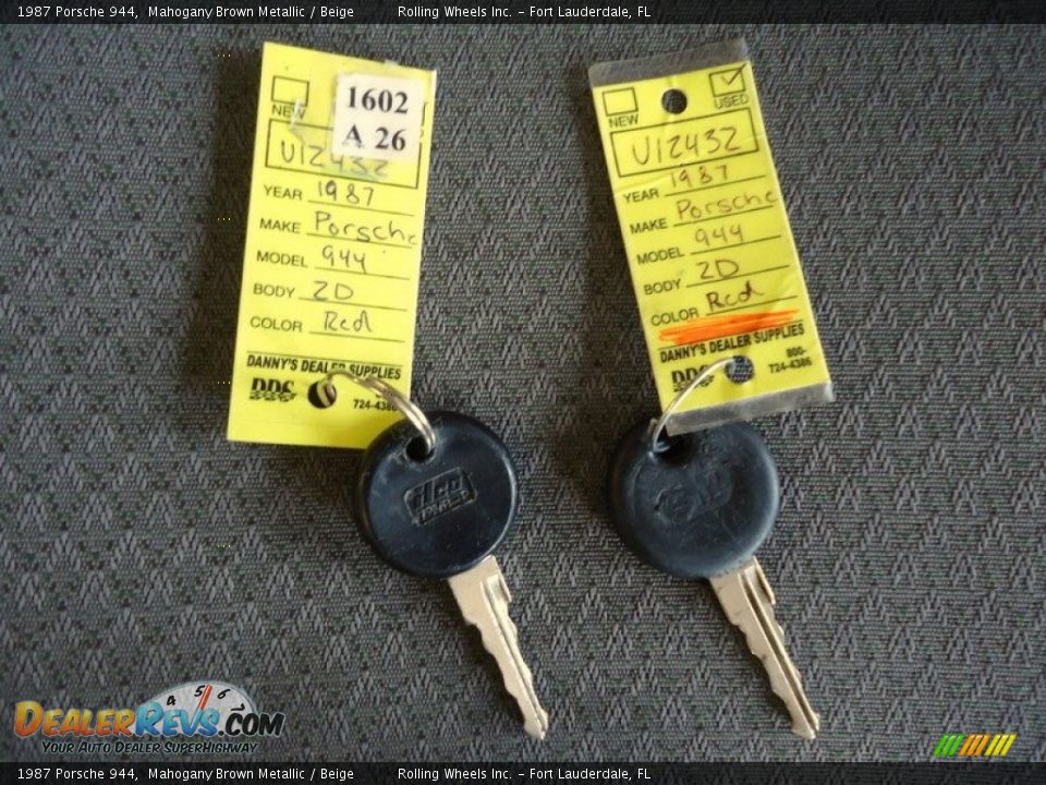 1987 Porsche 944 Mahogany Brown Metallic / Beige Photo #14