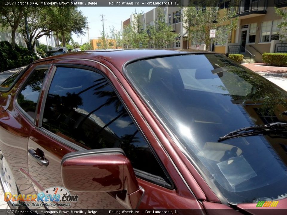 1987 Porsche 944 Mahogany Brown Metallic / Beige Photo #15