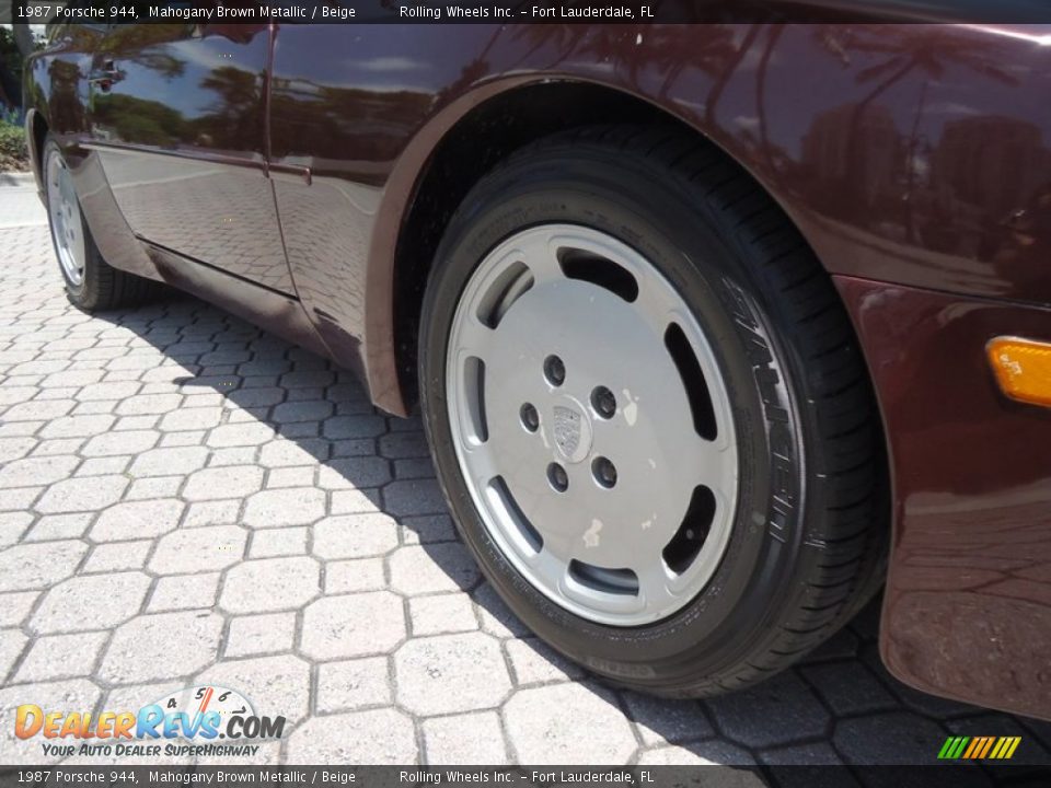 1987 Porsche 944 Mahogany Brown Metallic / Beige Photo #17