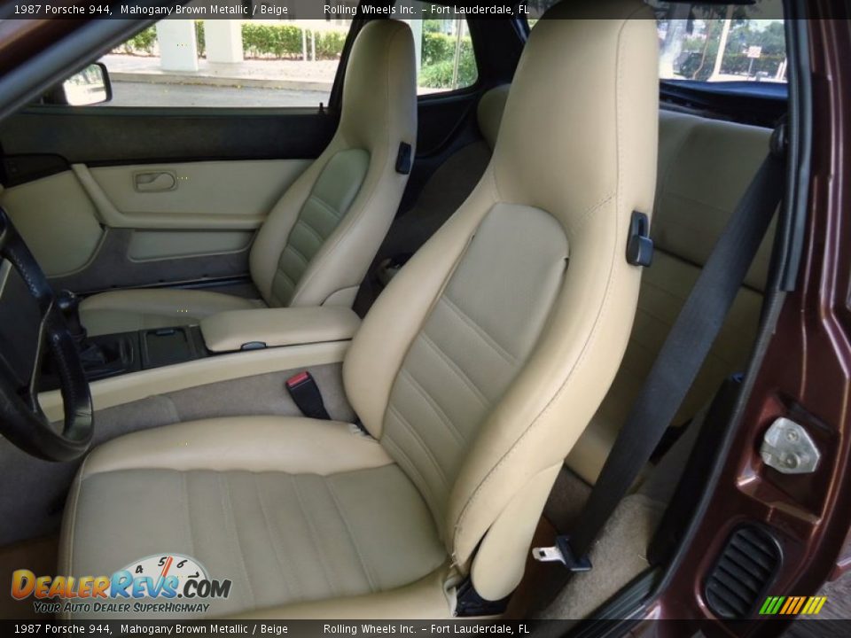 1987 Porsche 944 Mahogany Brown Metallic / Beige Photo #18