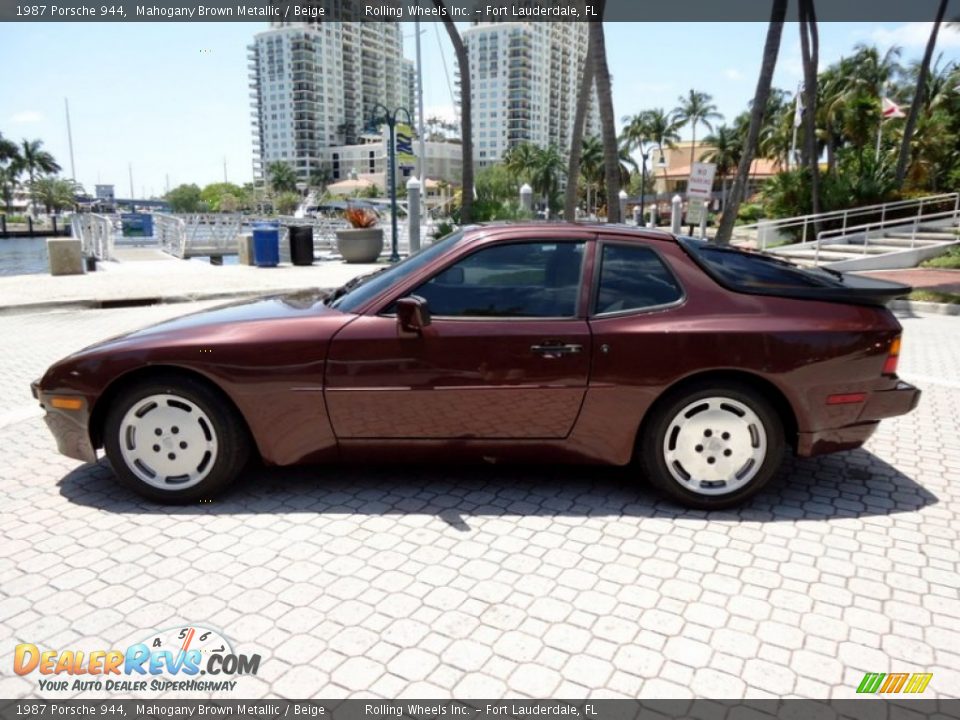 1987 Porsche 944 Mahogany Brown Metallic / Beige Photo #19