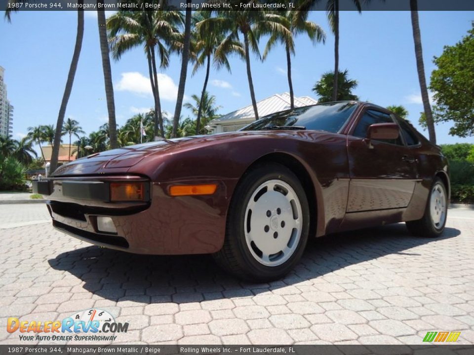 1987 Porsche 944 Mahogany Brown Metallic / Beige Photo #20