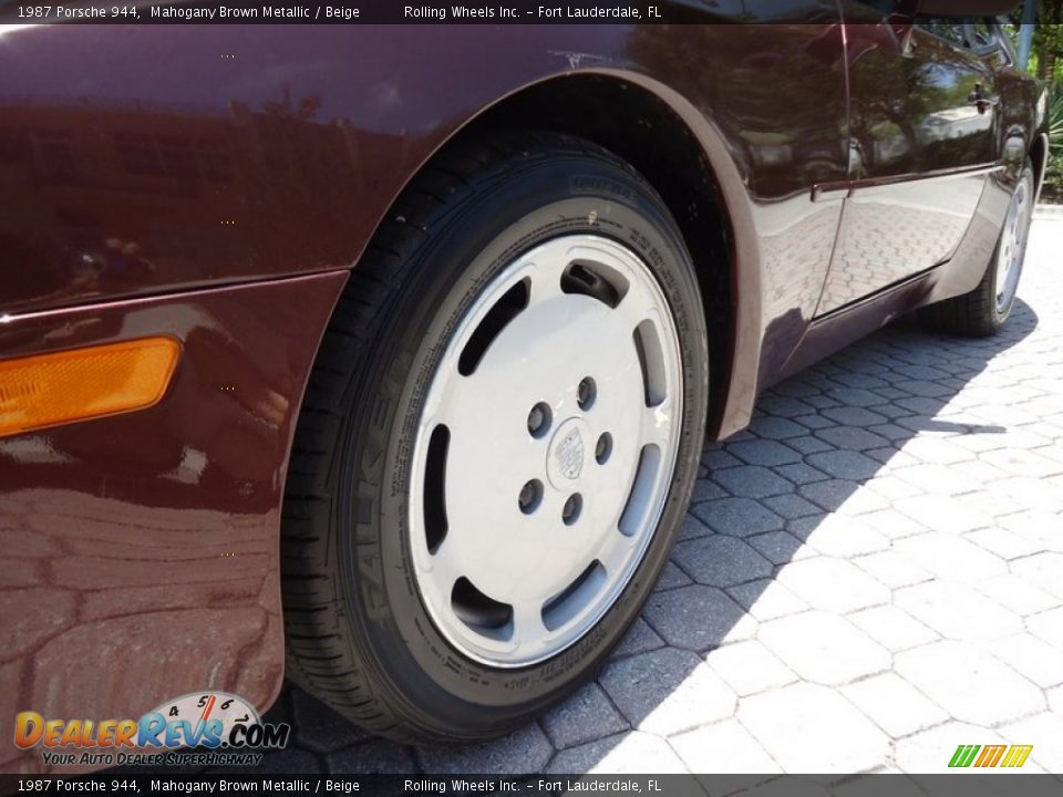 1987 Porsche 944 Mahogany Brown Metallic / Beige Photo #22
