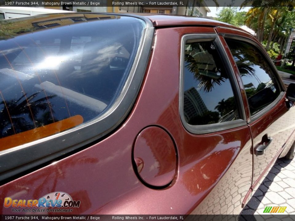 1987 Porsche 944 Mahogany Brown Metallic / Beige Photo #23