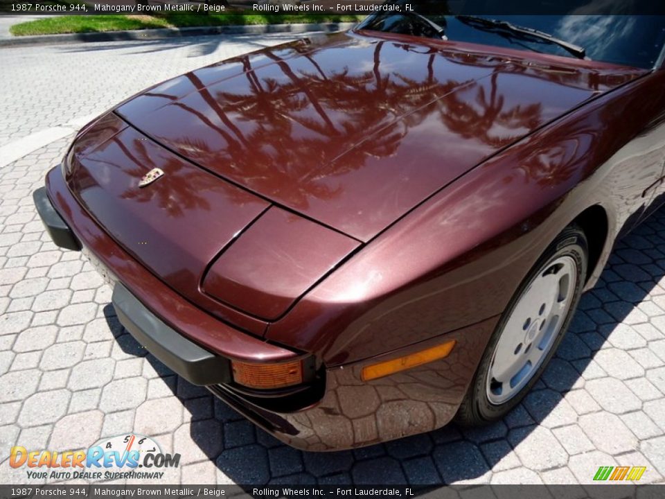 1987 Porsche 944 Mahogany Brown Metallic / Beige Photo #24