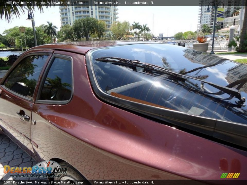 1987 Porsche 944 Mahogany Brown Metallic / Beige Photo #28