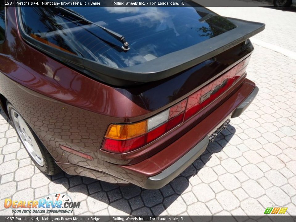 1987 Porsche 944 Mahogany Brown Metallic / Beige Photo #29