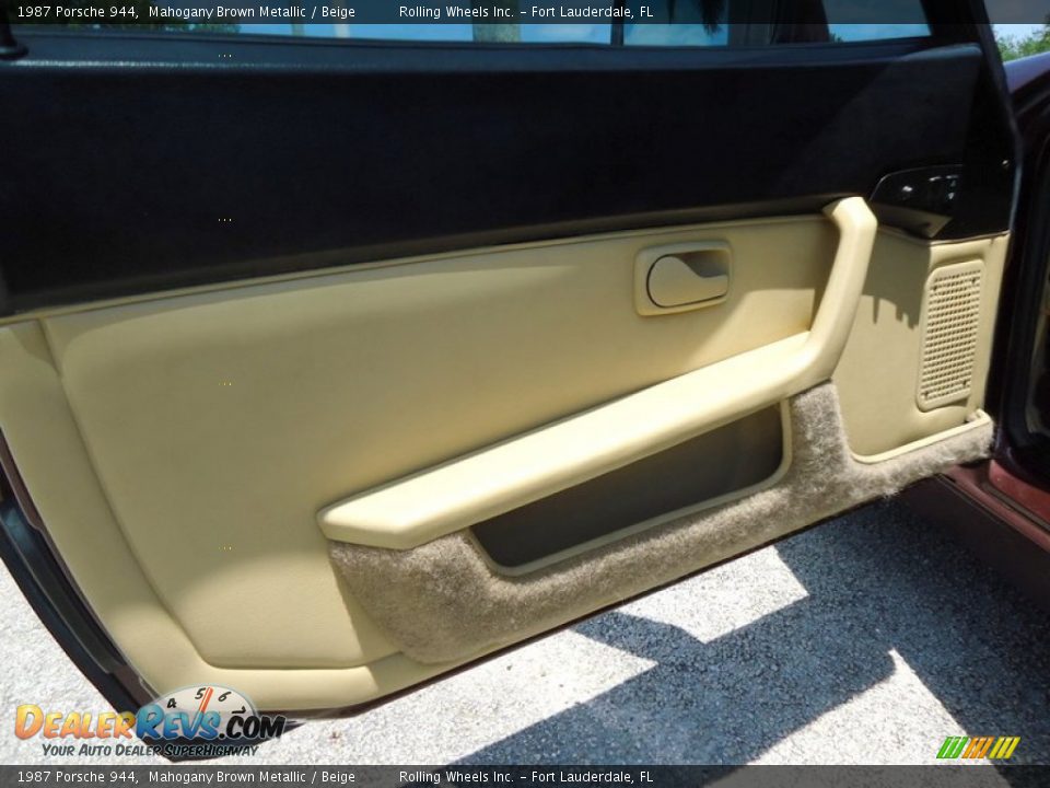 1987 Porsche 944 Mahogany Brown Metallic / Beige Photo #30