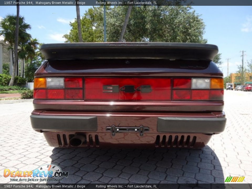 1987 Porsche 944 Mahogany Brown Metallic / Beige Photo #31