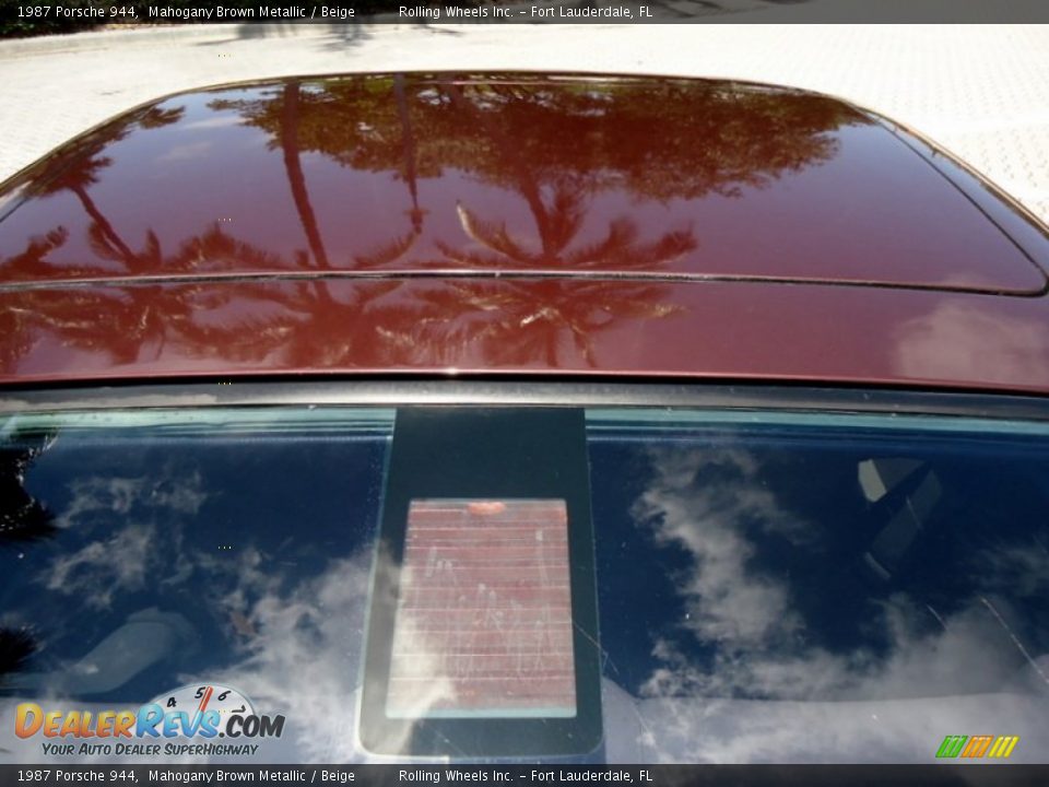 1987 Porsche 944 Mahogany Brown Metallic / Beige Photo #34