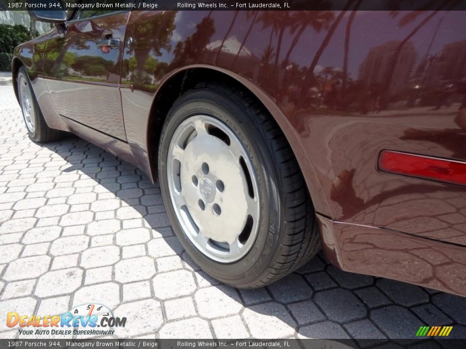 1987 Porsche 944 Mahogany Brown Metallic / Beige Photo #35
