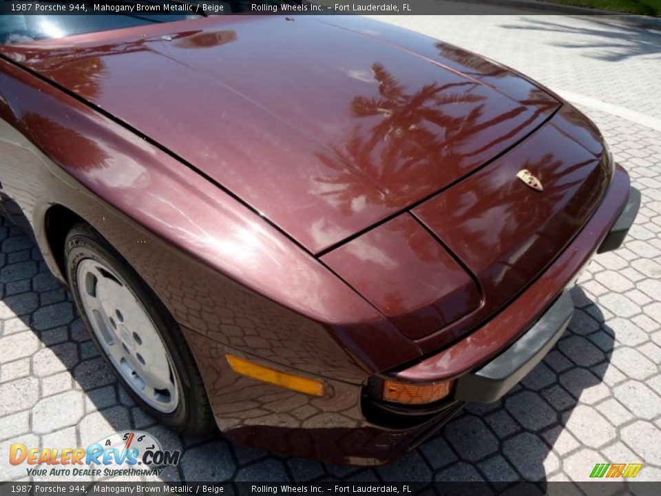 1987 Porsche 944 Mahogany Brown Metallic / Beige Photo #36