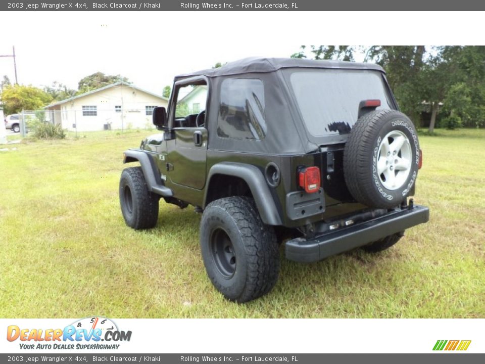 2003 Jeep Wrangler X 4x4 Black Clearcoat / Khaki Photo #3