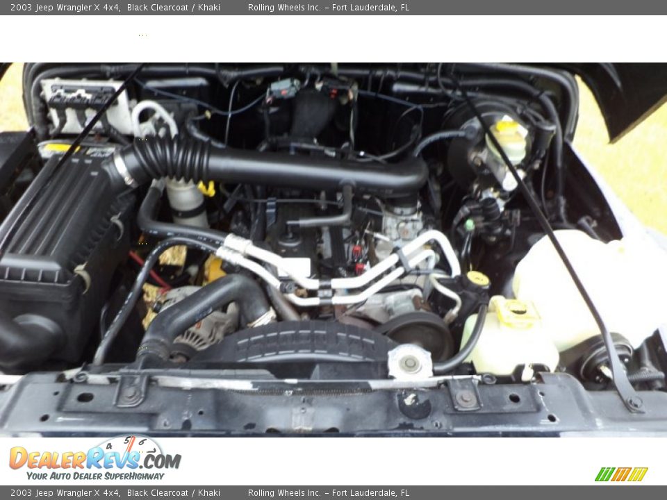 2003 Jeep Wrangler X 4x4 Black Clearcoat / Khaki Photo #7