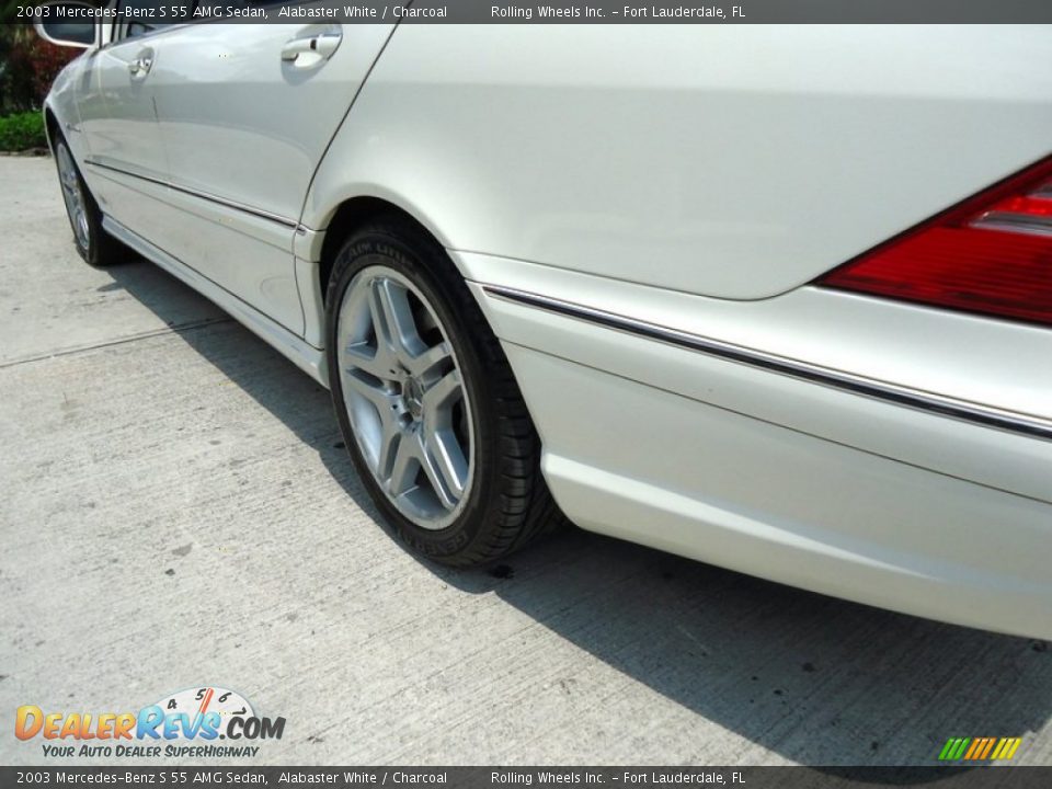 2003 Mercedes-Benz S 55 AMG Sedan Alabaster White / Charcoal Photo #10