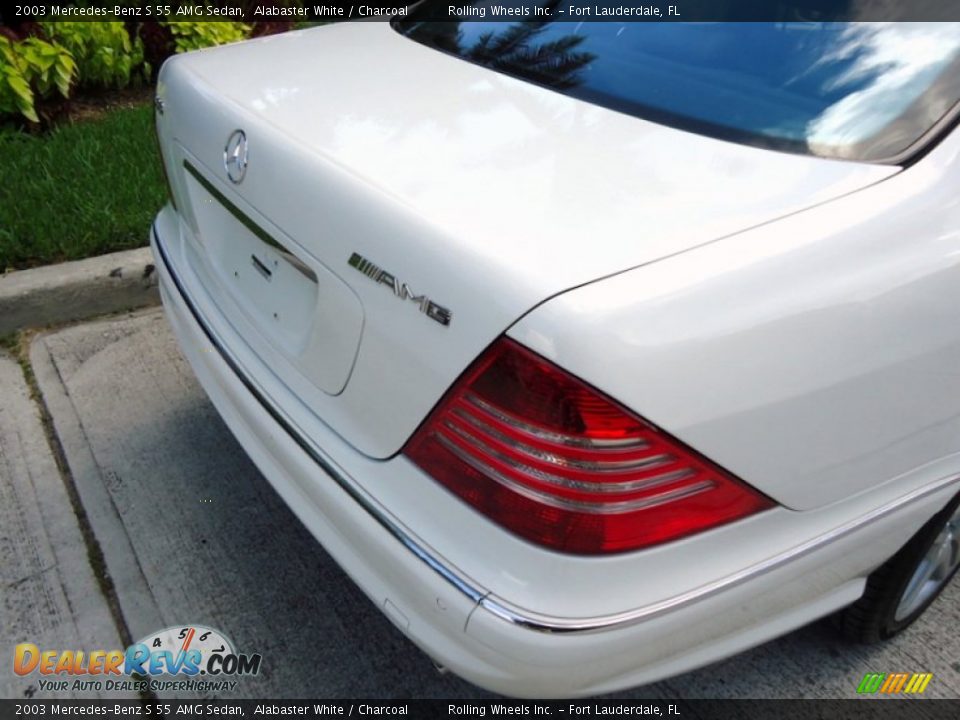 2003 Mercedes-Benz S 55 AMG Sedan Alabaster White / Charcoal Photo #14
