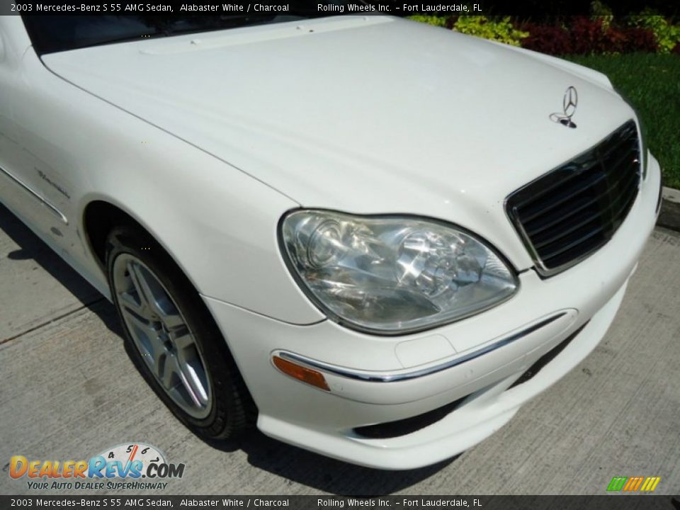 2003 Mercedes-Benz S 55 AMG Sedan Alabaster White / Charcoal Photo #27