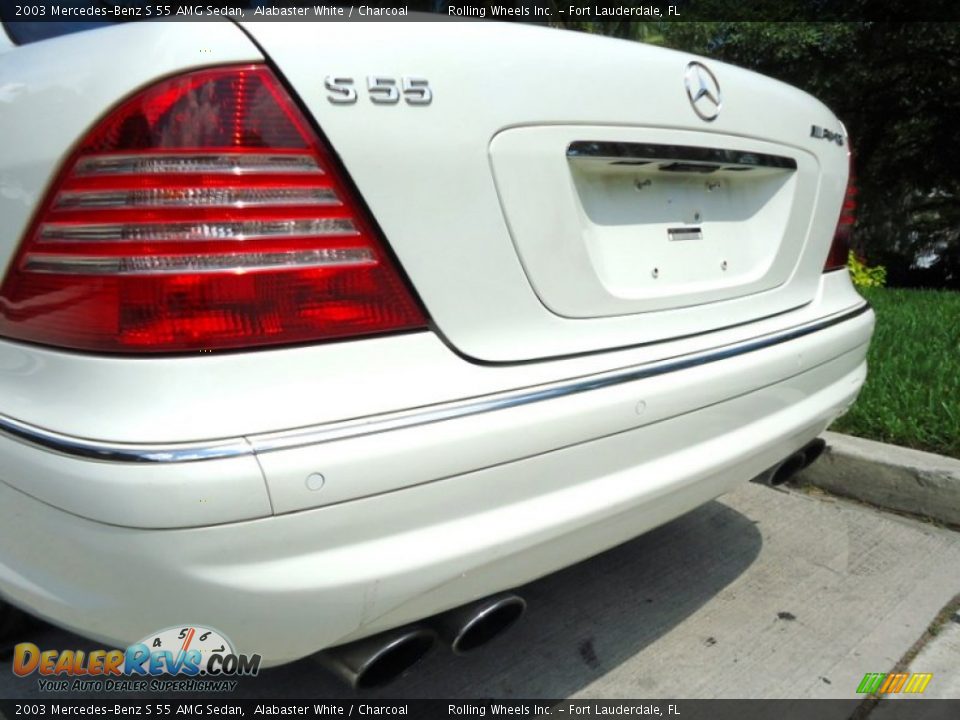 2003 Mercedes-Benz S 55 AMG Sedan Alabaster White / Charcoal Photo #30