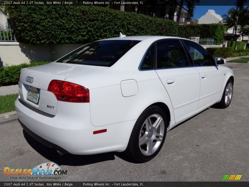 2007 Audi A4 2.0T Sedan Ibis White / Beige Photo #5