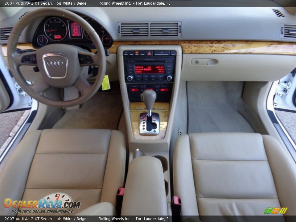 2007 Audi A4 2.0T Sedan Ibis White / Beige Photo #6