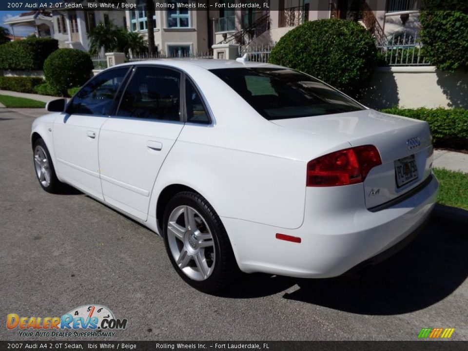 2007 Audi A4 2.0T Sedan Ibis White / Beige Photo #9