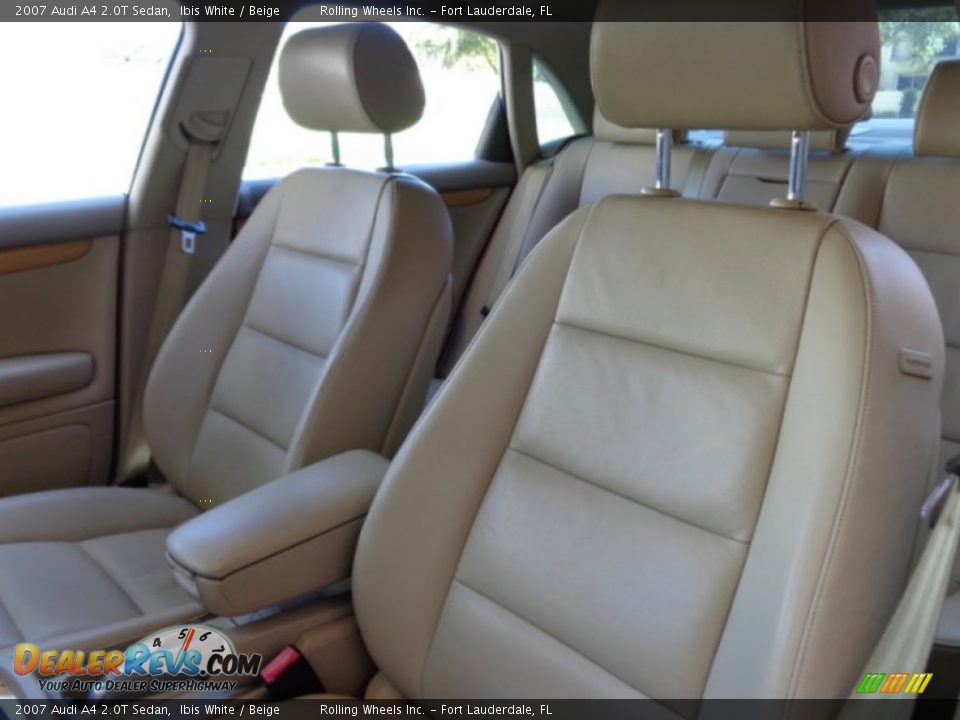 2007 Audi A4 2.0T Sedan Ibis White / Beige Photo #12