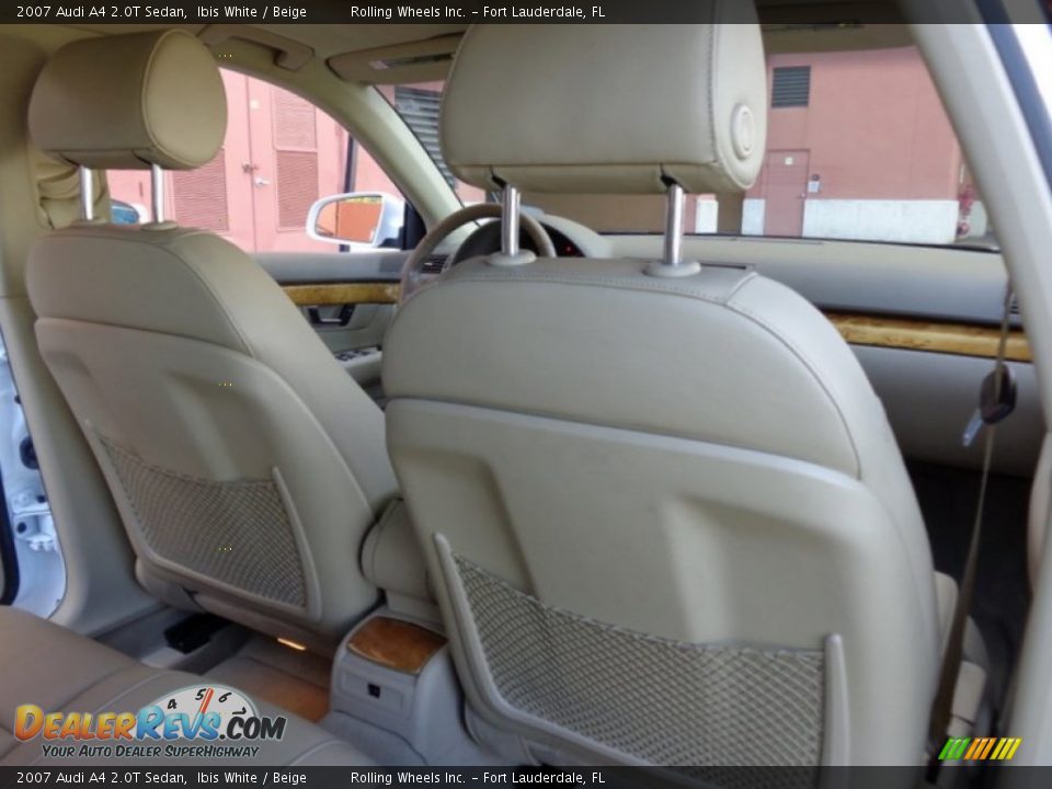 2007 Audi A4 2.0T Sedan Ibis White / Beige Photo #14