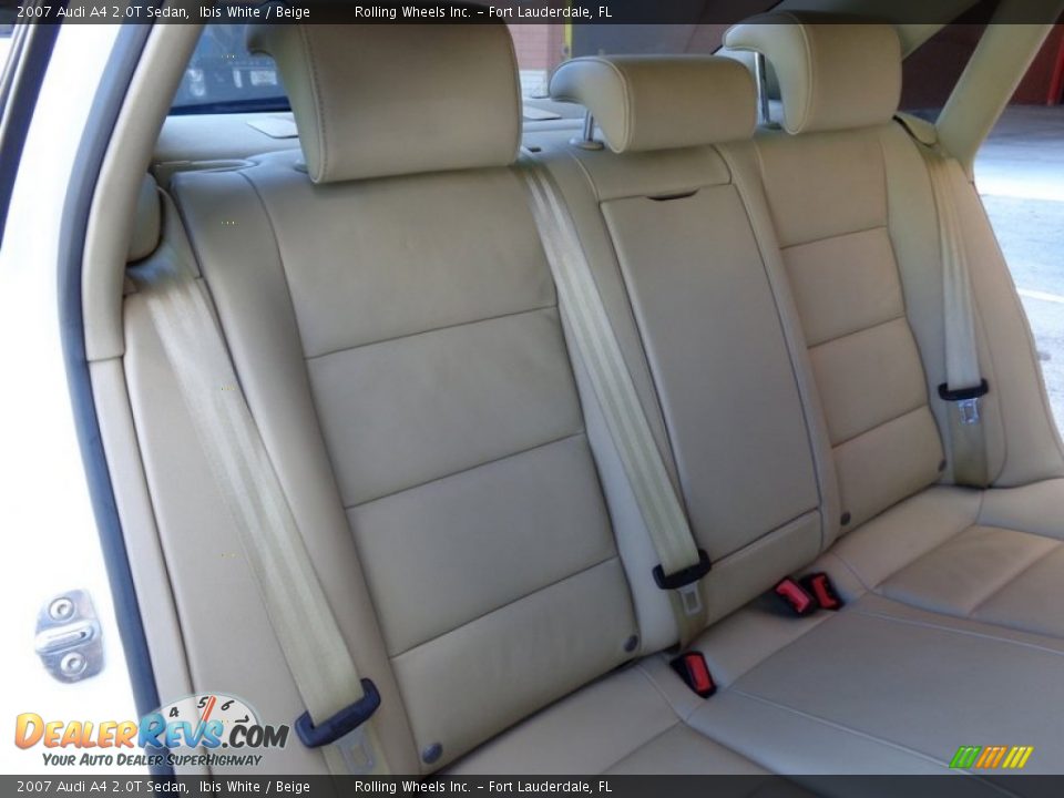 2007 Audi A4 2.0T Sedan Ibis White / Beige Photo #16