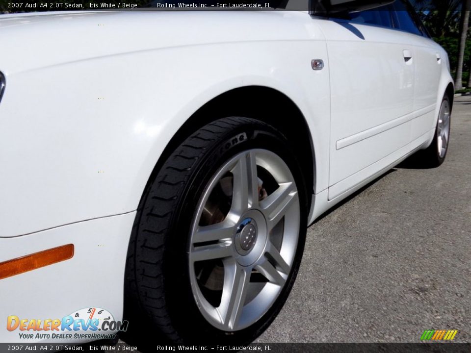 2007 Audi A4 2.0T Sedan Ibis White / Beige Photo #19