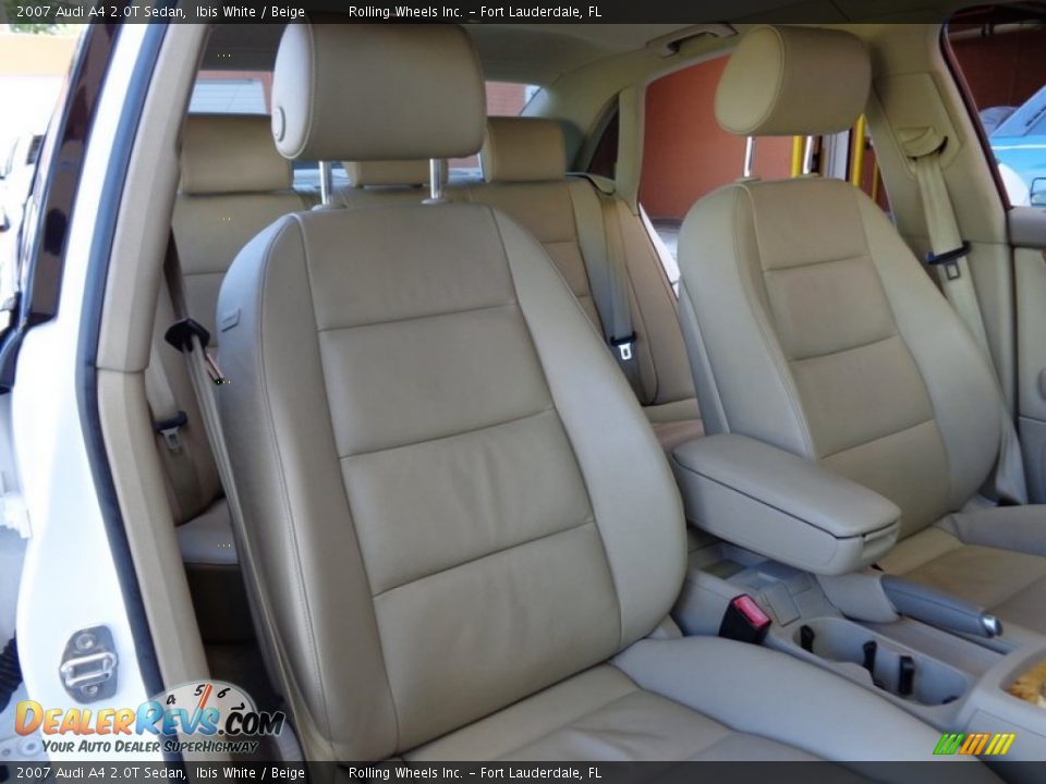 2007 Audi A4 2.0T Sedan Ibis White / Beige Photo #20