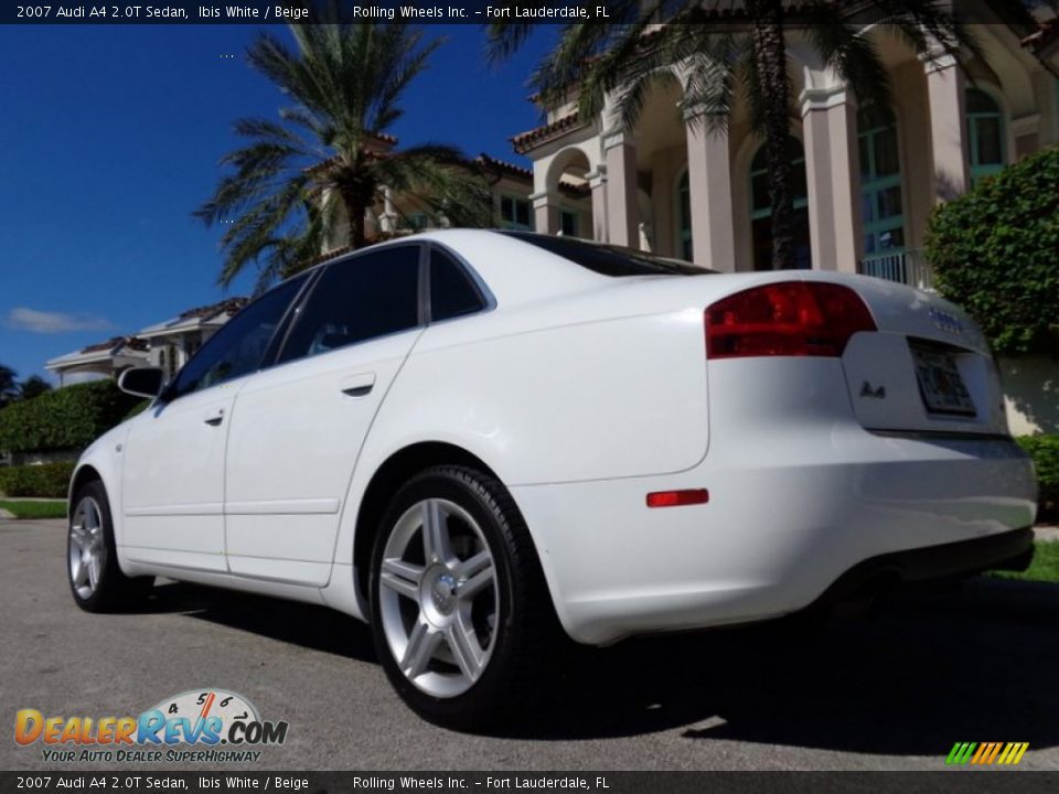 2007 Audi A4 2.0T Sedan Ibis White / Beige Photo #26
