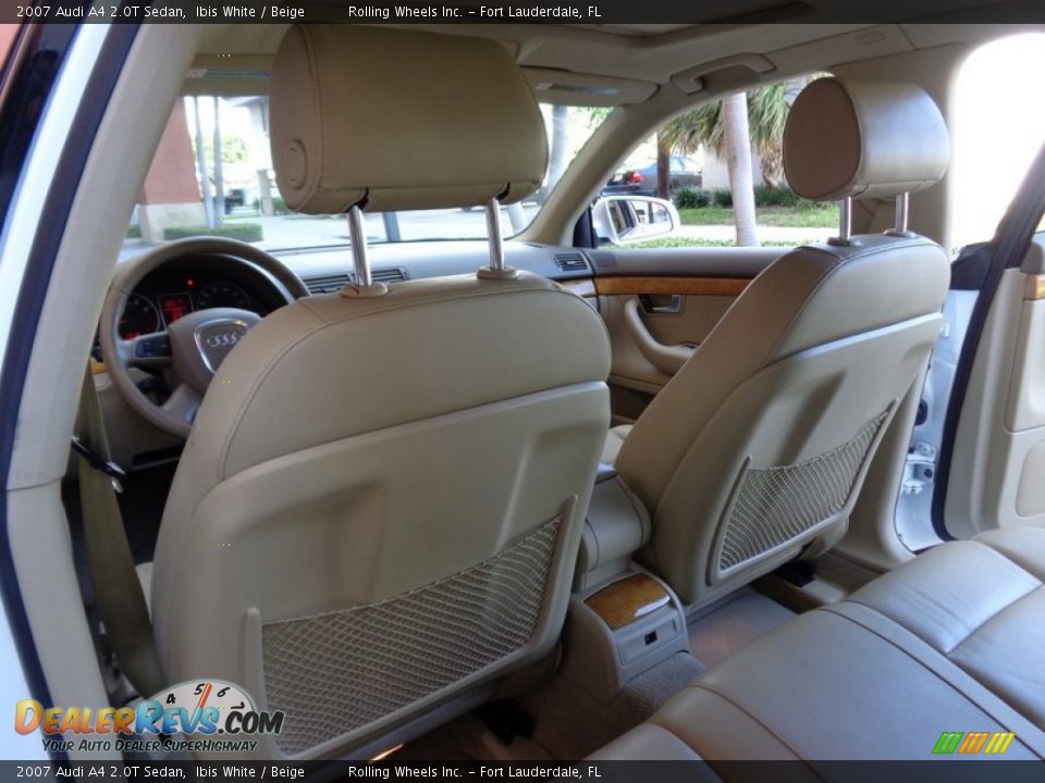 2007 Audi A4 2.0T Sedan Ibis White / Beige Photo #27