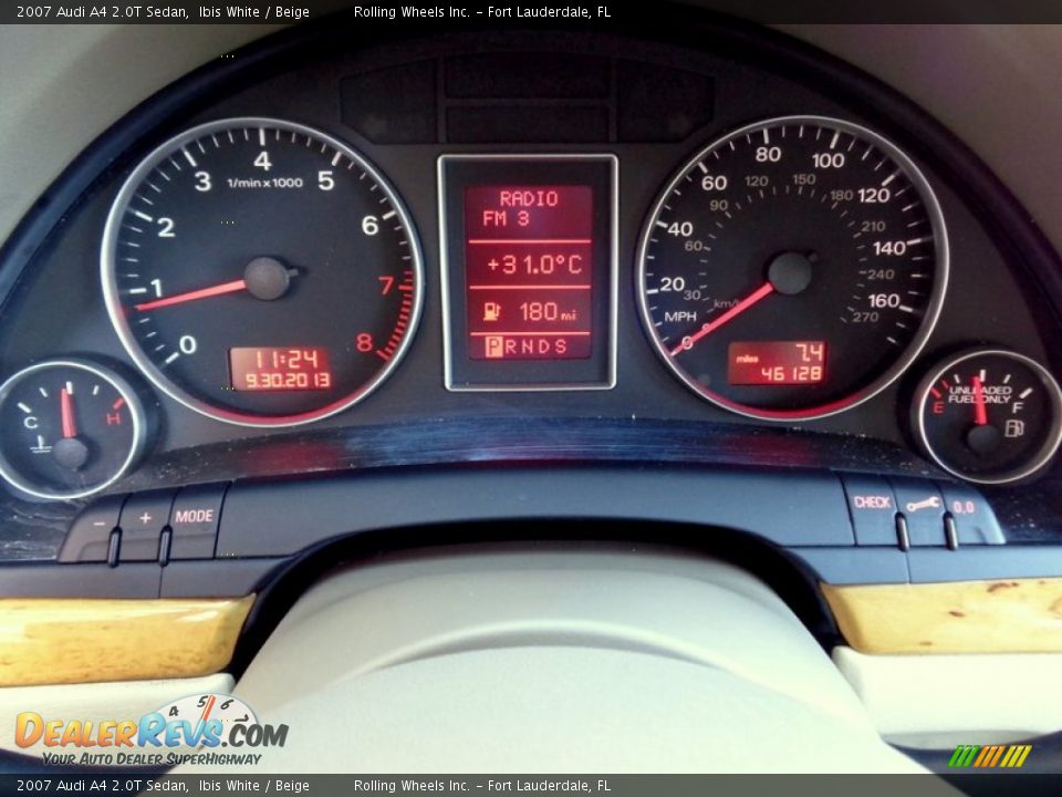 2007 Audi A4 2.0T Sedan Ibis White / Beige Photo #28