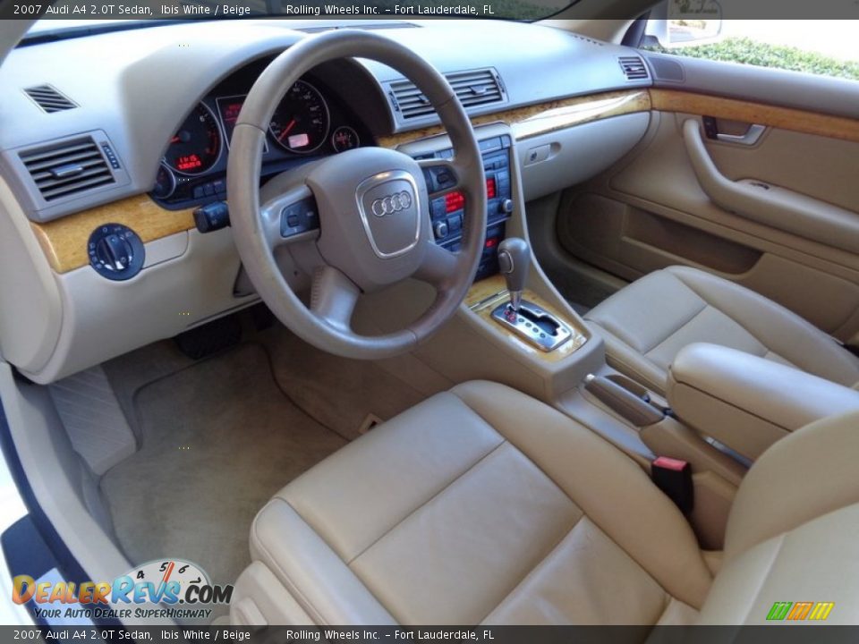 Beige Interior - 2007 Audi A4 2.0T Sedan Photo #29