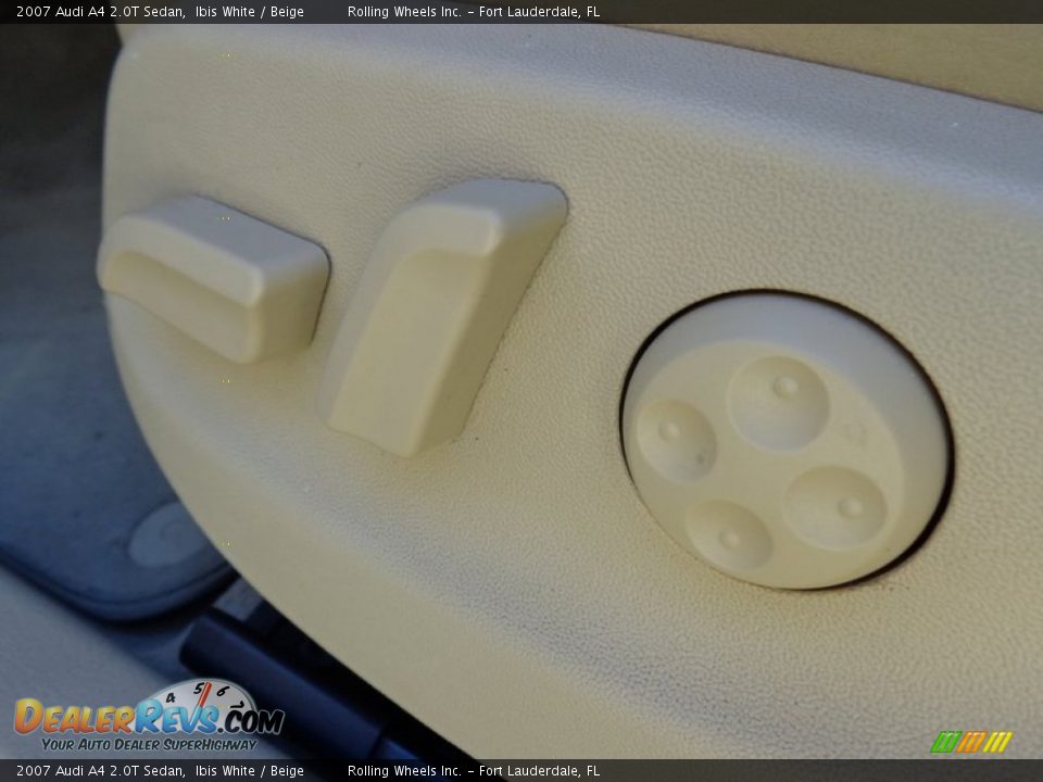 2007 Audi A4 2.0T Sedan Ibis White / Beige Photo #35
