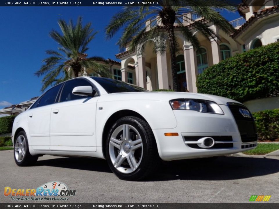2007 Audi A4 2.0T Sedan Ibis White / Beige Photo #36