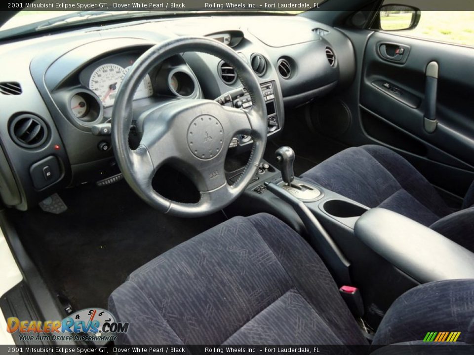2001 Mitsubishi Eclipse Spyder GT Dover White Pearl / Black Photo #4