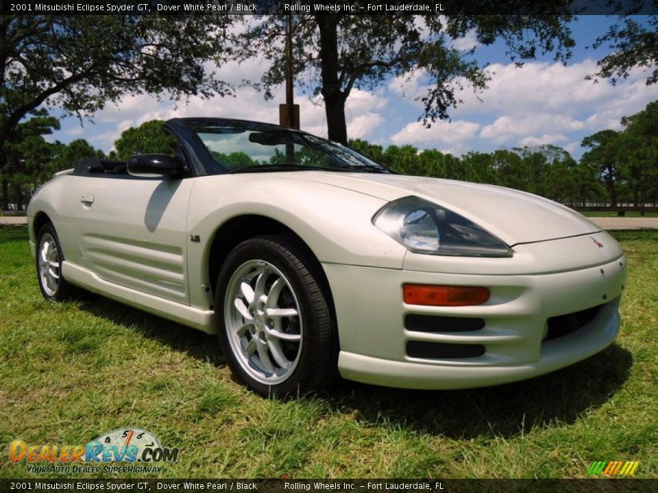 2001 Mitsubishi Eclipse Spyder GT Dover White Pearl / Black Photo #32