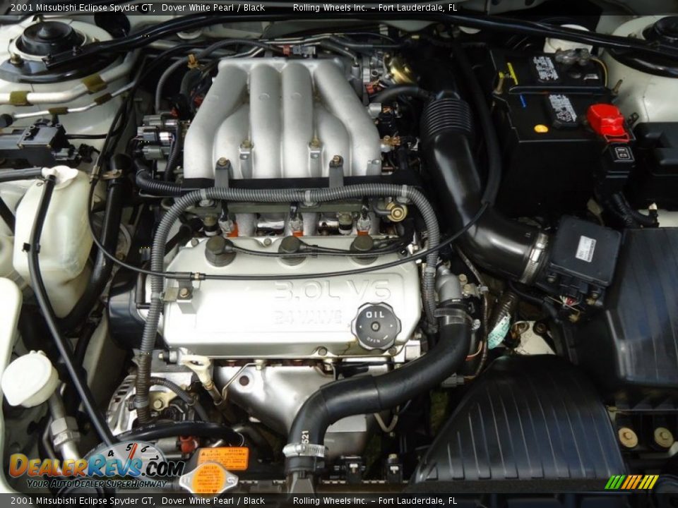 2001 Mitsubishi Eclipse Spyder GT Dover White Pearl / Black Photo #36