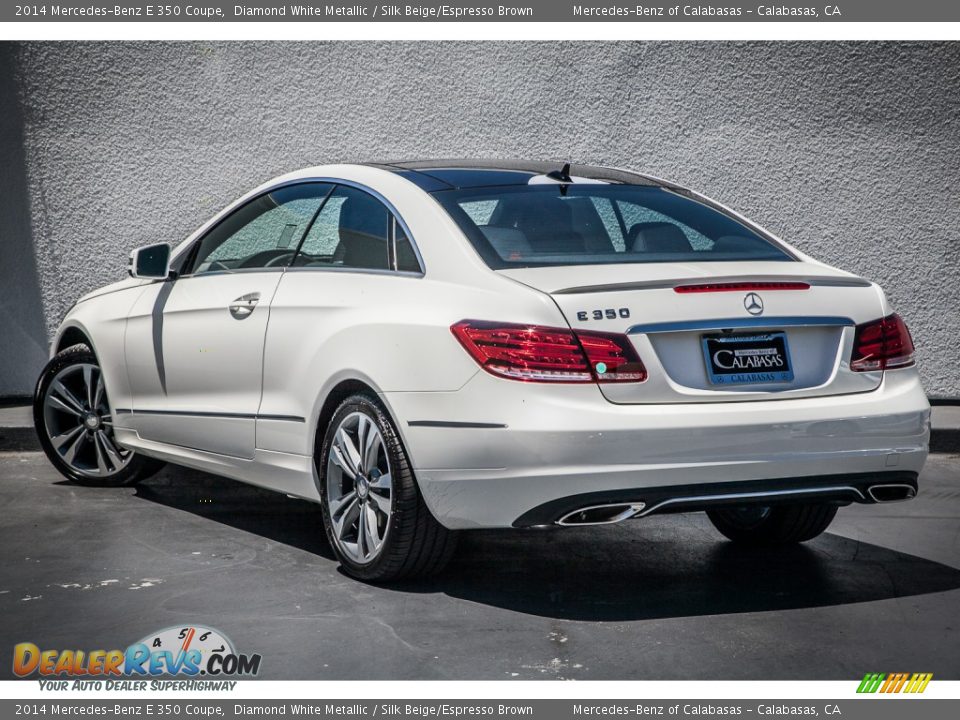2014 Mercedes-Benz E 350 Coupe Diamond White Metallic / Silk Beige/Espresso Brown Photo #2