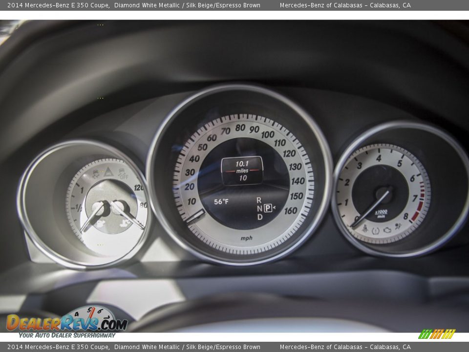 2014 Mercedes-Benz E 350 Coupe Diamond White Metallic / Silk Beige/Espresso Brown Photo #6