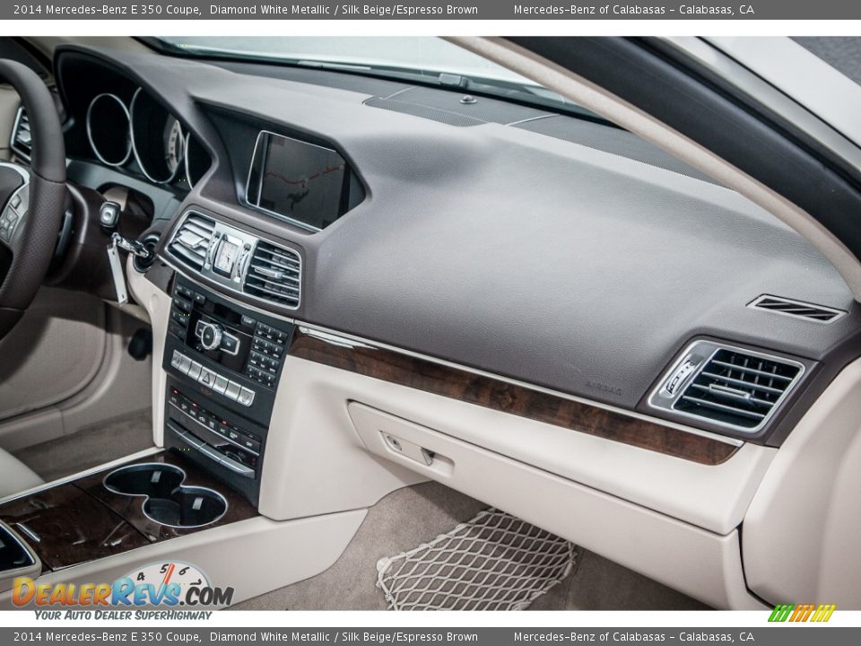 2014 Mercedes-Benz E 350 Coupe Diamond White Metallic / Silk Beige/Espresso Brown Photo #8