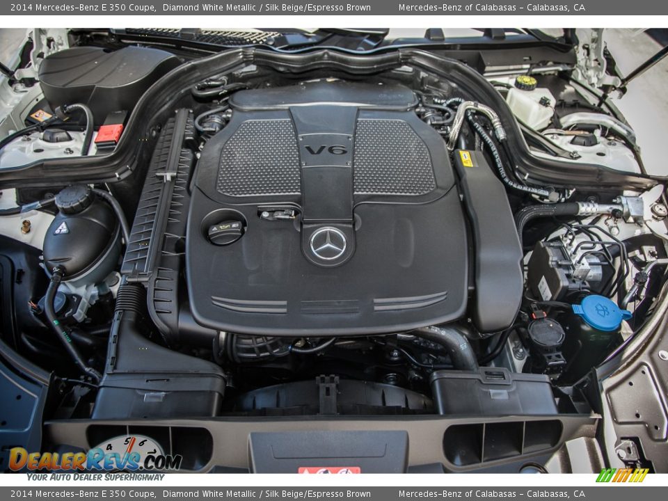 2014 Mercedes-Benz E 350 Coupe Diamond White Metallic / Silk Beige/Espresso Brown Photo #9