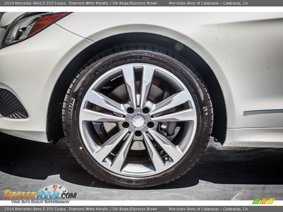 2014 Mercedes-Benz E 350 Coupe Diamond White Metallic / Silk Beige/Espresso Brown Photo #10