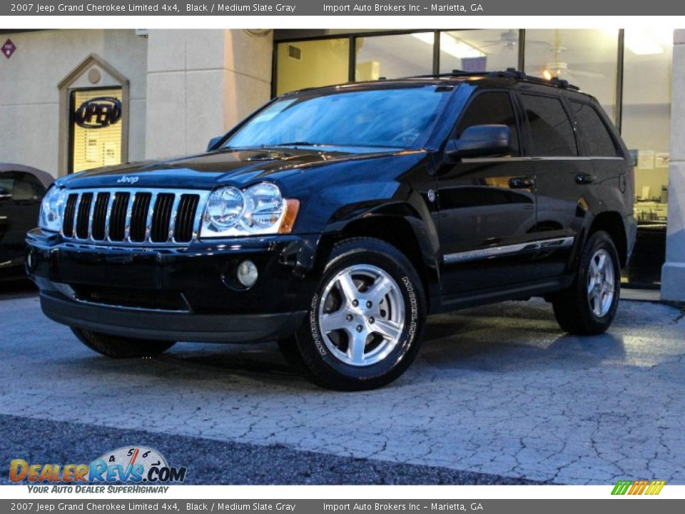 2007 Jeep Grand Cherokee Limited 4x4 Black / Medium Slate Gray Photo #1